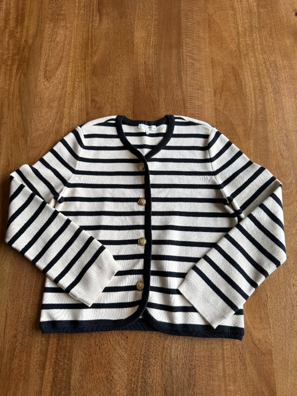 Rag & Bone | Dee Stripe Cardigan Sweater Nautical Coastal Quiet Luxury | Size M